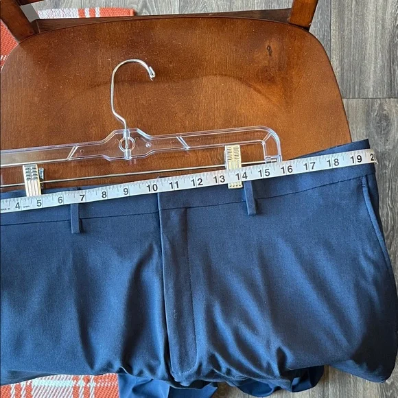 Men's Classic Tailored Dress Pants - Navy - Picture 11 of 11
